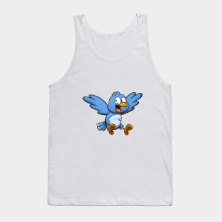 Cute Flying Blue Bird Tank Top